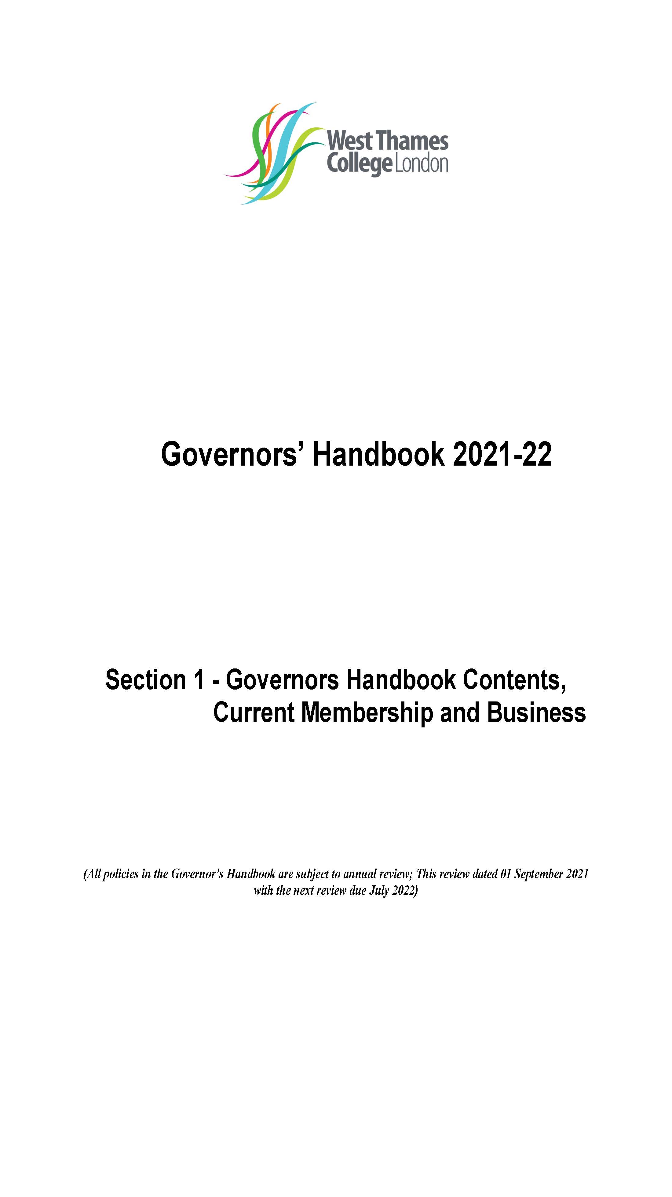Governance Handbook 2021 22 cover only Page 001